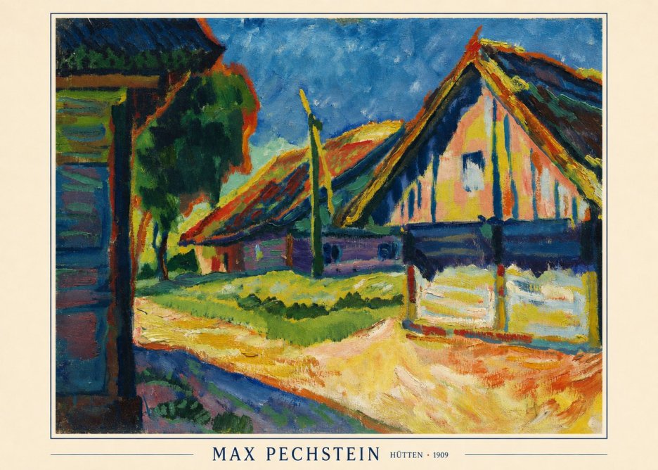 Max Pechstein Hütten 1909 No6 - Affiche