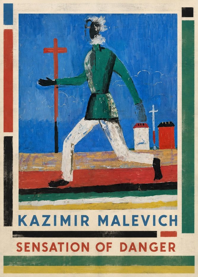 Kazimir Malevich Sensation of Danger No1 - Affiche