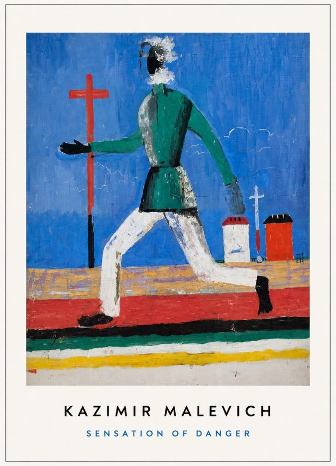 Kazimir Malevich Sensation of Danger No3 - Affiche