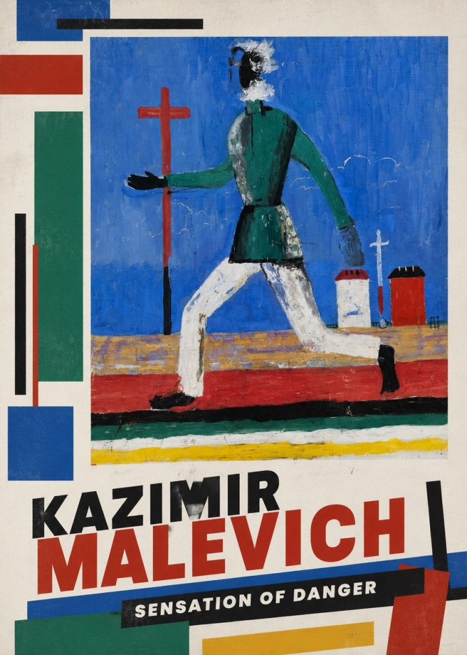 Kazimir Malevich Sensation of Danger No4 - Affiche