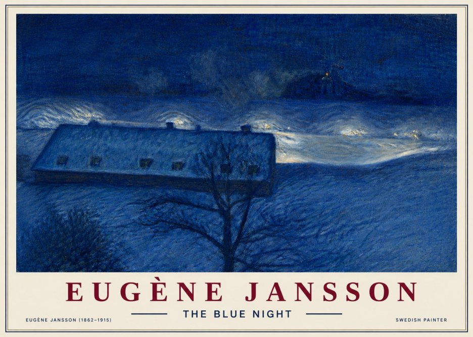 Eugène Jansson The Blue Night No4 - Affiche