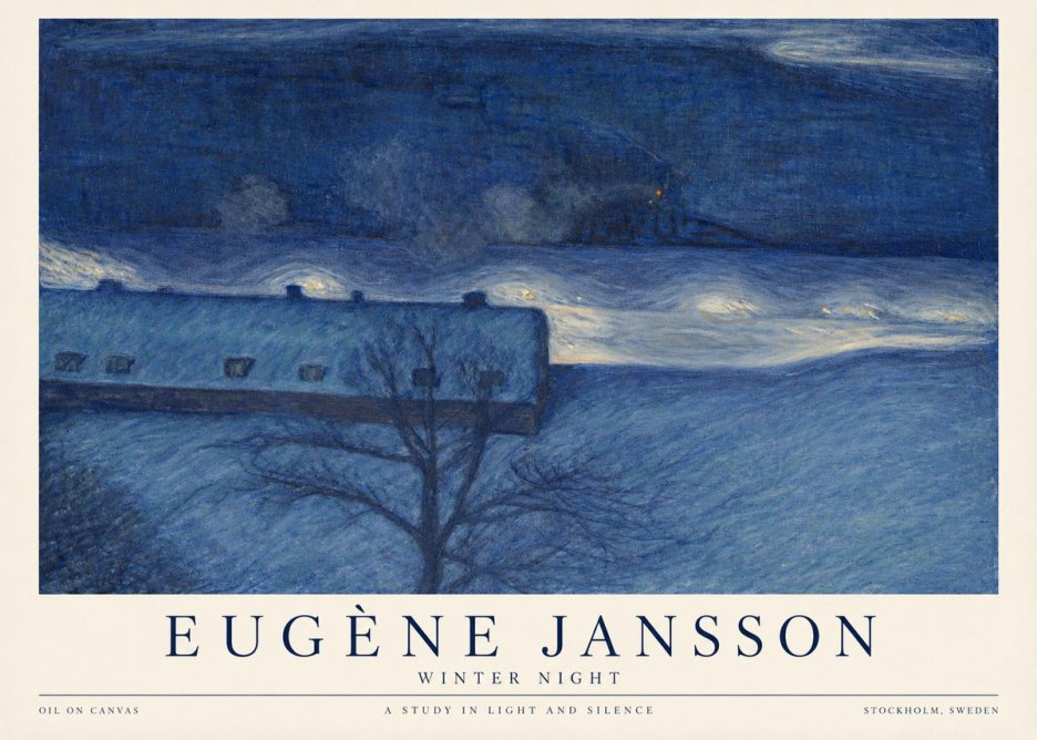 Eugène Jansson The Blue Night No6 - Affiche