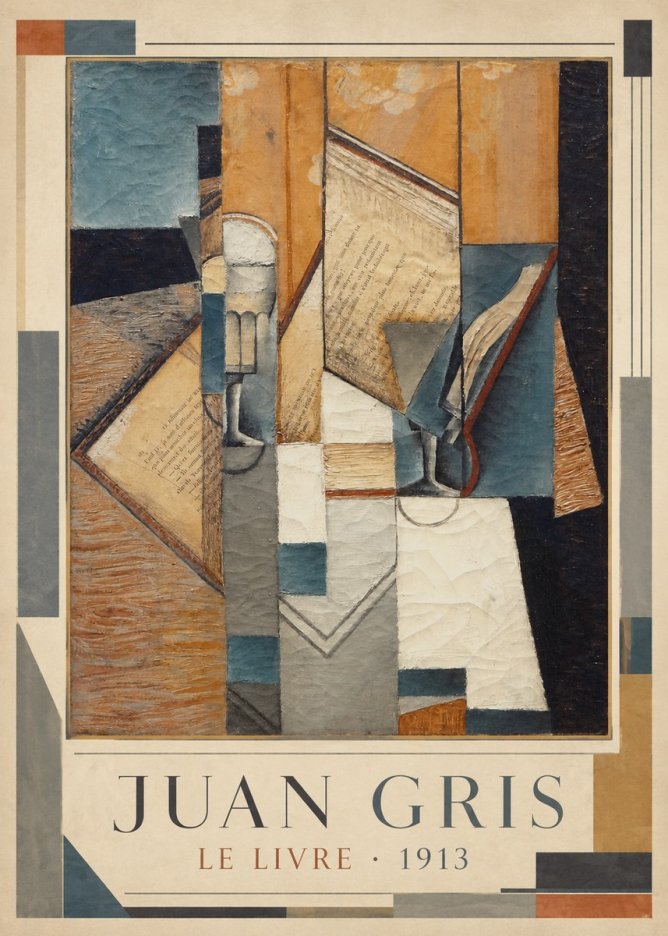 Juan Gris Le Livre No1 - Affiche