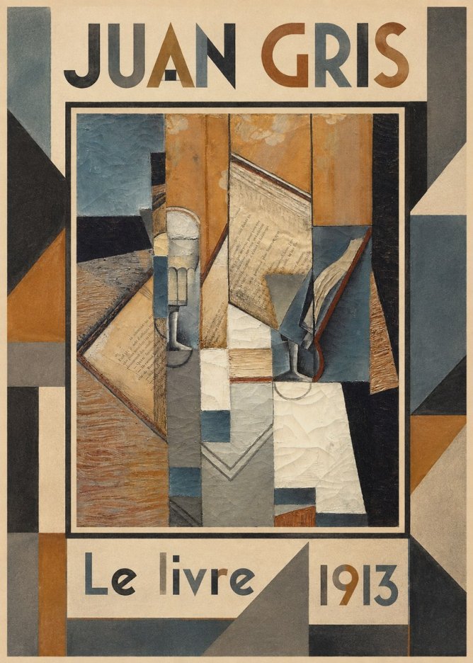 Juan Gris Le Livre No4 - Affiche