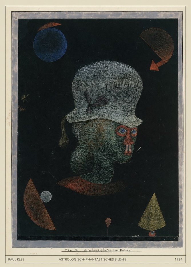 Paul Klee Astrologisch-phantastisches Bildnis No4 - Affiche