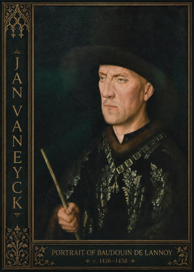 Jan van Eyck Portrait of Baudouin De Lannoy No2 - Affiche