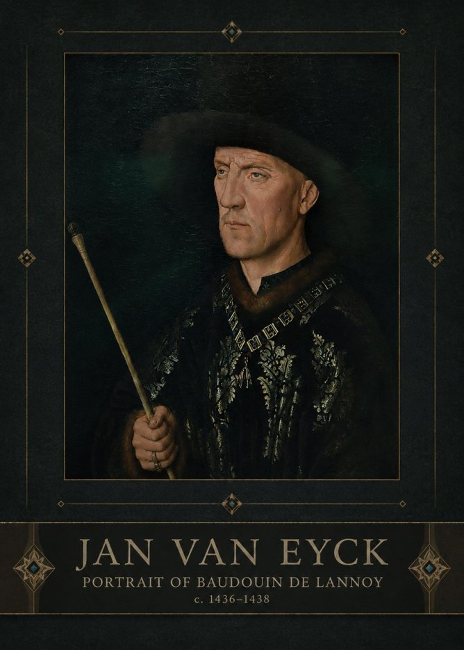 Jan van Eyck Portrait of Baudouin De Lannoy No3 - Affiche
