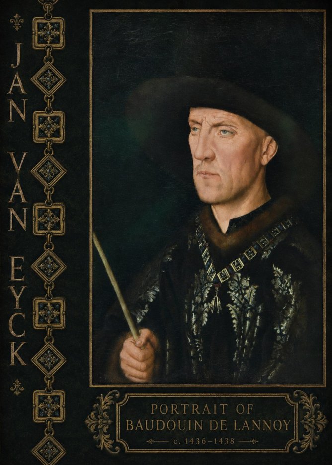 Jan van Eyck Portrait of Baudouin De Lannoy No6 - Affiche