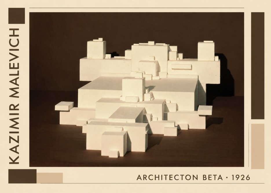 Kazimir Malevich Architecton Beta No1 - Affiche