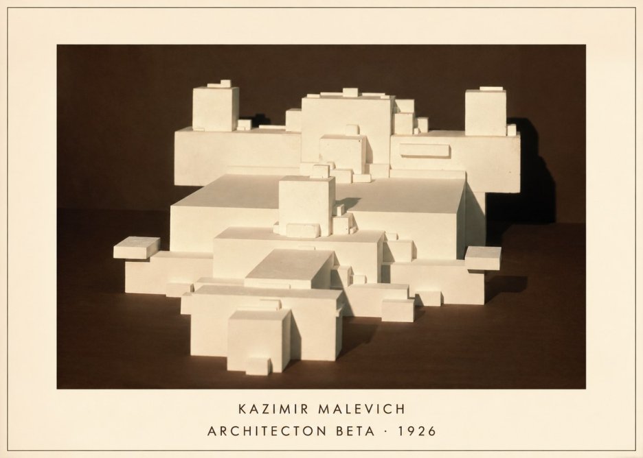 Kazimir Malevich Architecton Beta No4 - Affiche