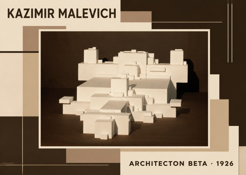 Kazimir Malevich Architecton Beta No6 - Affiche