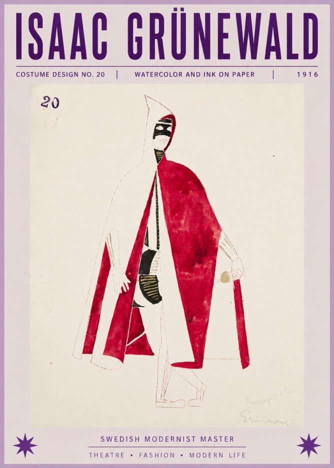 Isaac Grünewald Costume Design No. 20 No6 - Affiche