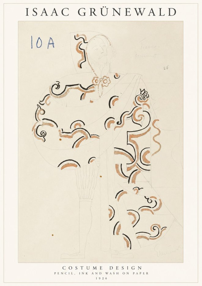 Isaac Grünewald Costume Design VIII No1 - Affiche