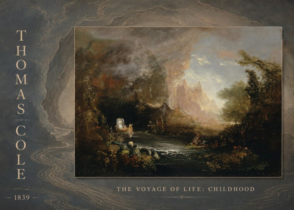 Thomas Cole The Voyage of Life: Childhood II No3 - Affiche