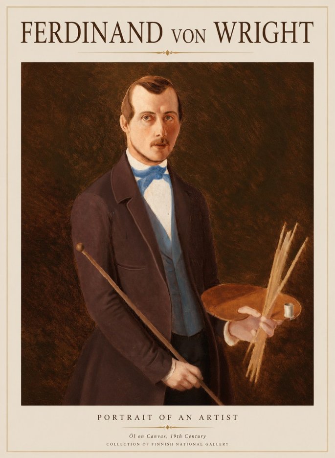 Ferdinand von Wright Portrait of an Artist No1 - Affiche