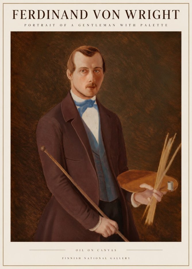 Ferdinand von Wright Portrait of an Artist No6 - Affiche