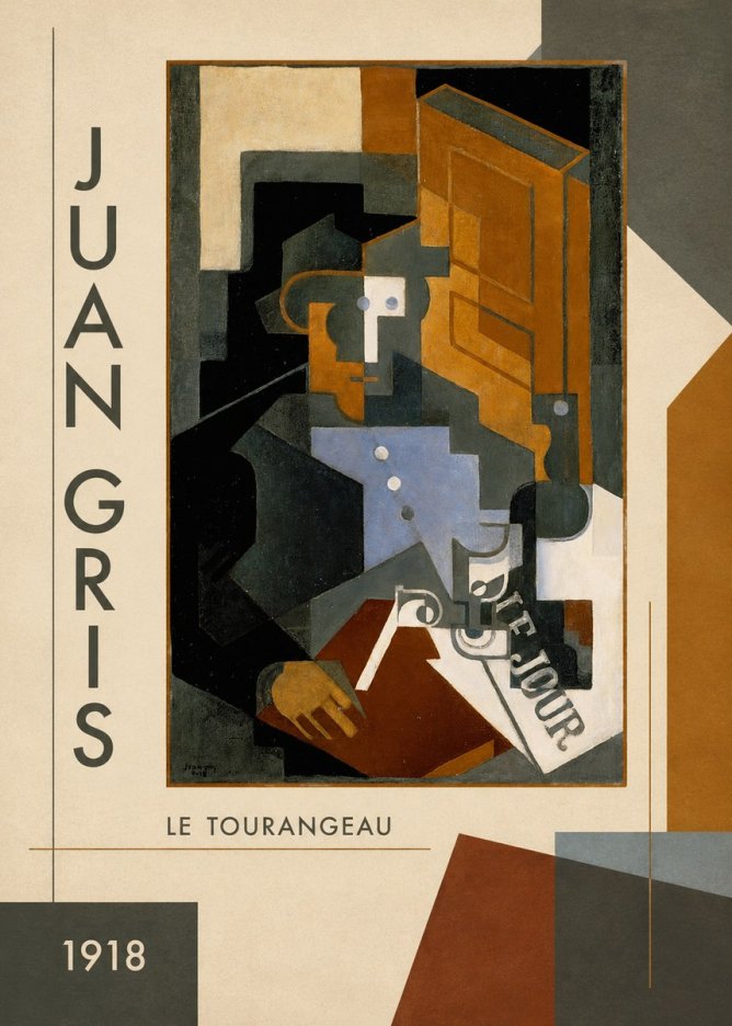 Juan Gris Le Tourangeau No3 - Affiche