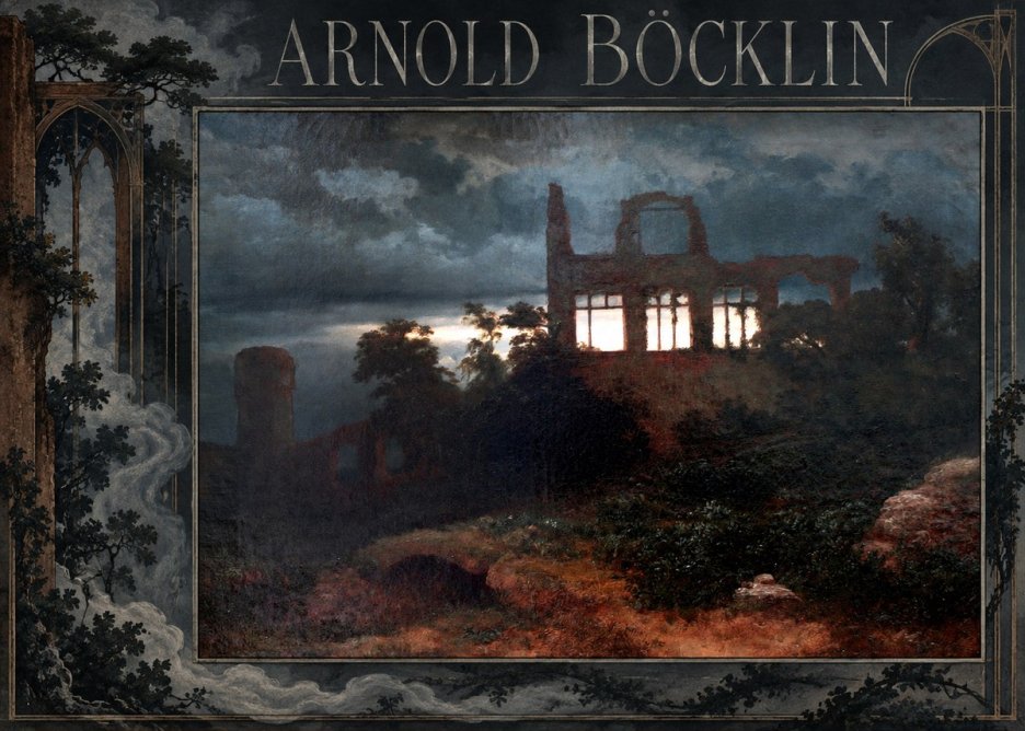 Arnold Böcklin Ruined Castle No2 - Affiche