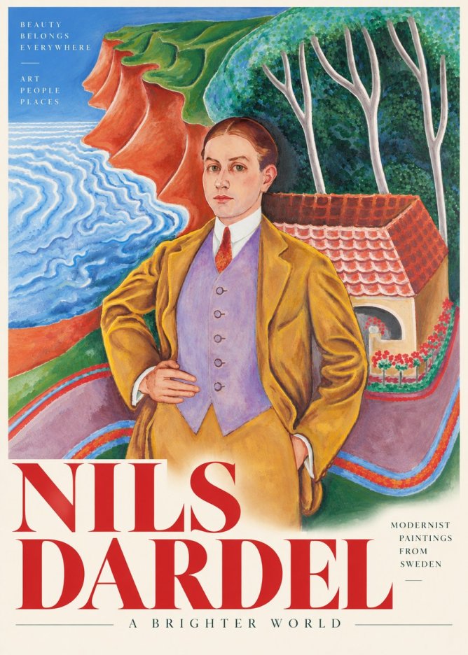 Nils Dardel Portrait in a Southern Landscape No4 - Affiche