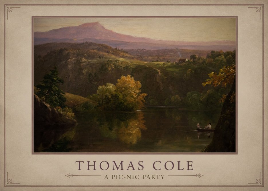 Thomas Cole View of the Catskill Mountains, Early Autumn No3 - Affiche