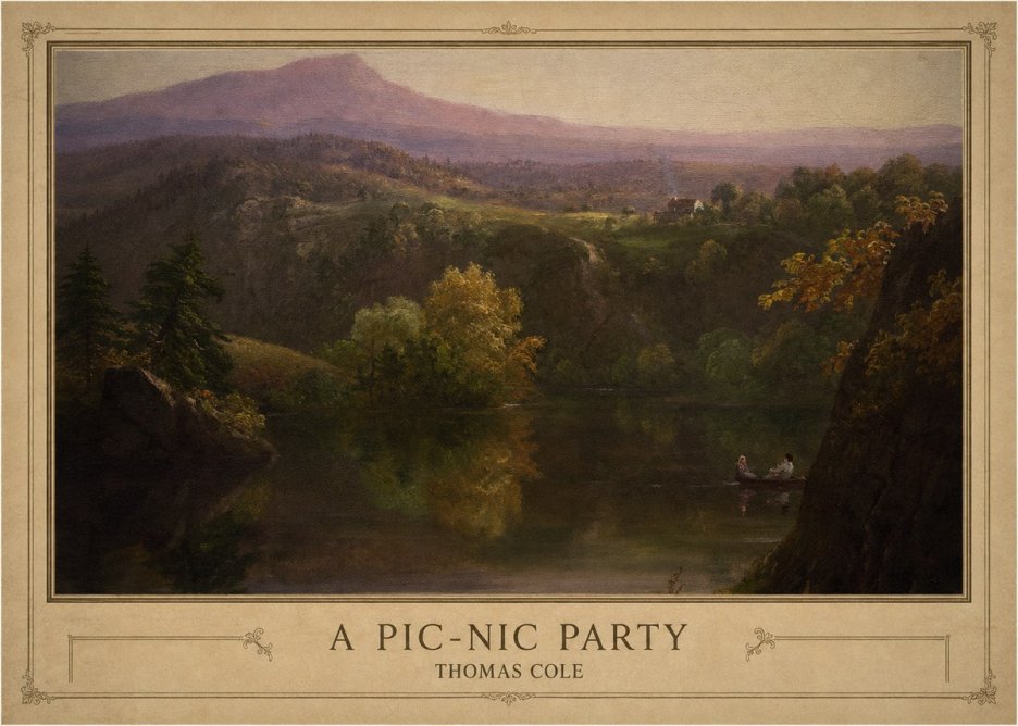 Thomas Cole View of the Catskill Mountains, Early Autumn No5 - Affiche