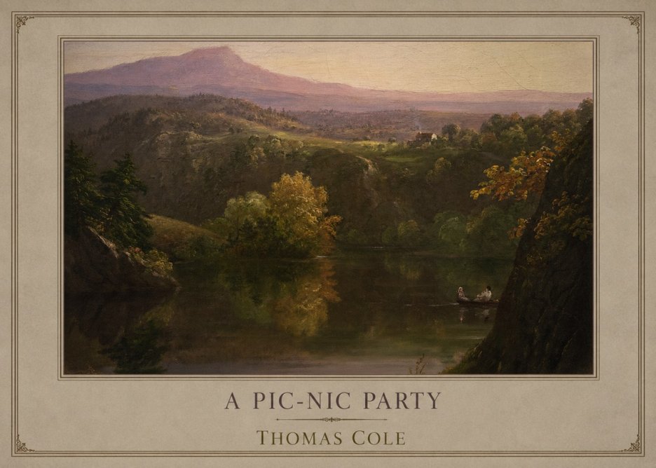 Thomas Cole View of the Catskill Mountains, Early Autumn No6 - Affiche