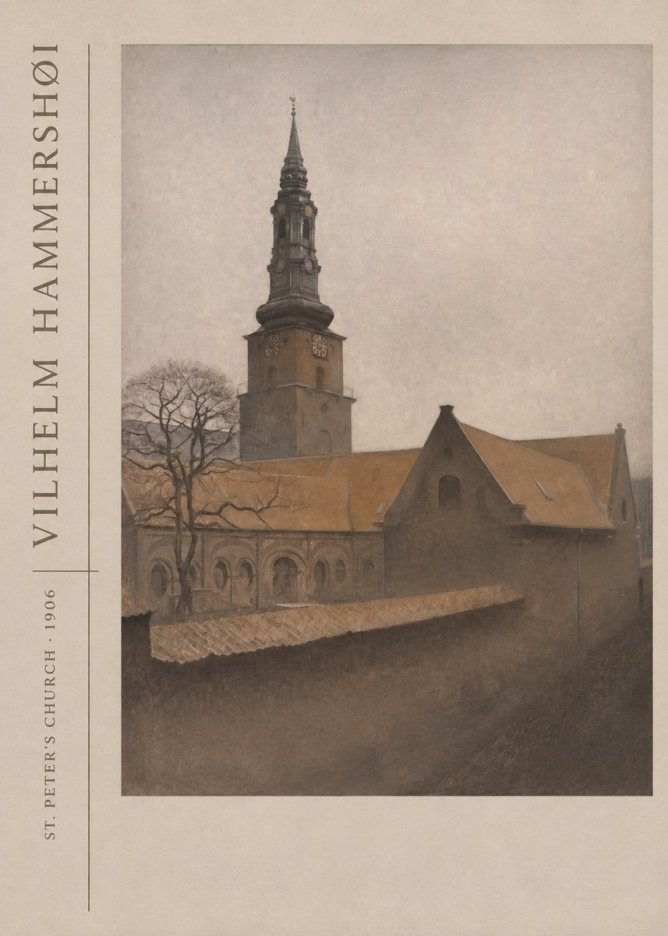 Vilhelm Hammershøi St. Peter's Church No2 - Affiche
