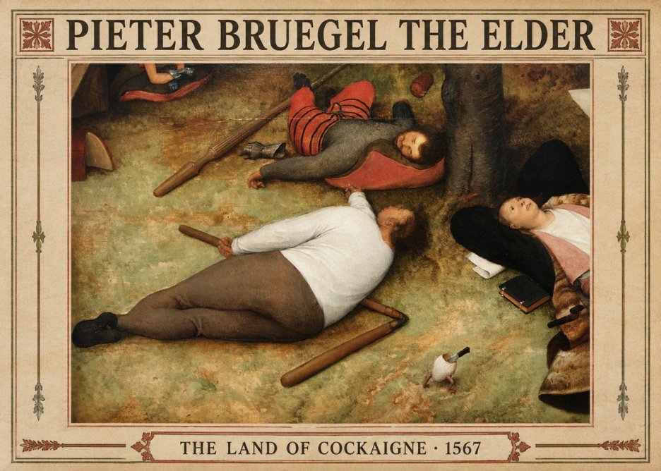 Pieter Bruegel The Land of Cockaigne I No3 - Affiche