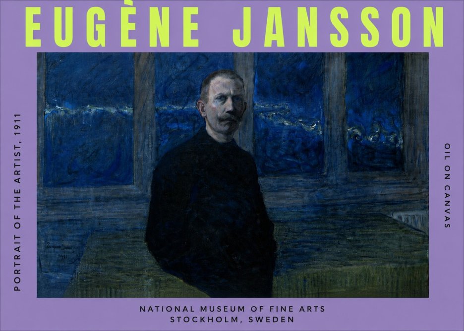 Eugène Jansson Portrait of the Artist, 1911 No3 - Affiche