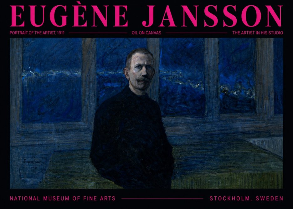 Eugène Jansson Portrait of the Artist, 1911 No5 - Affiche
