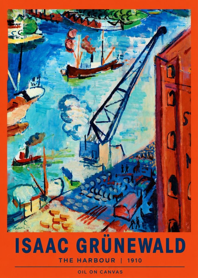 Isaac Grünewald The Harbour No2 - Affiche