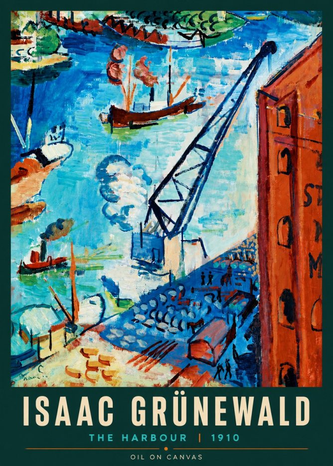 Isaac Grünewald The Harbour No4 - Affiche