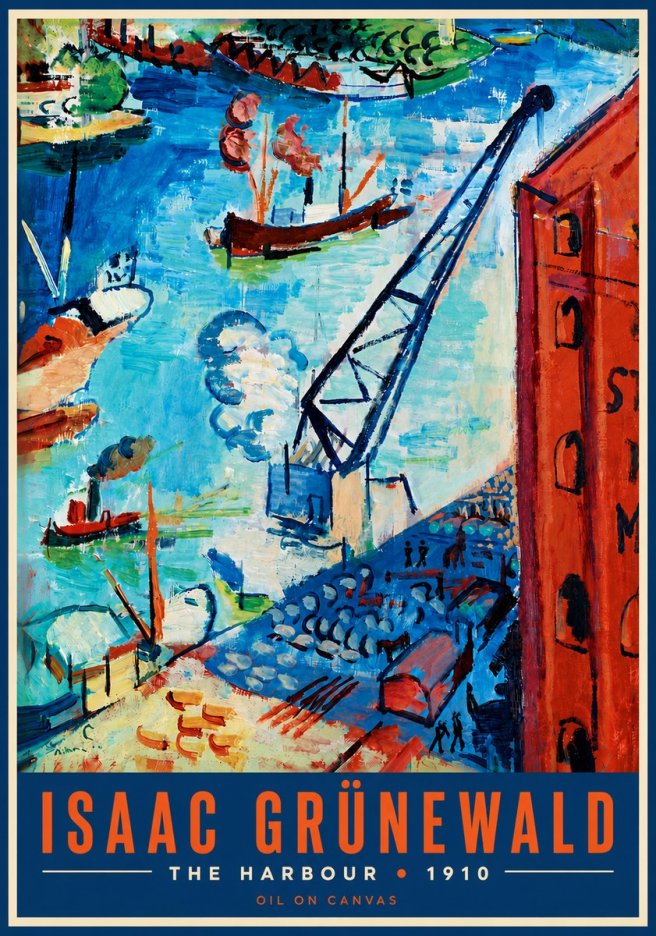 Isaac Grünewald The Harbour No5 - Affiche