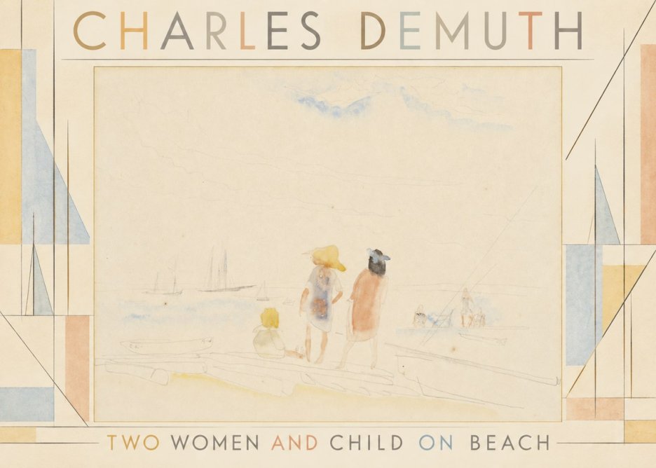 Charles Demuth Two Women and Child on Beach No4 - Affiche