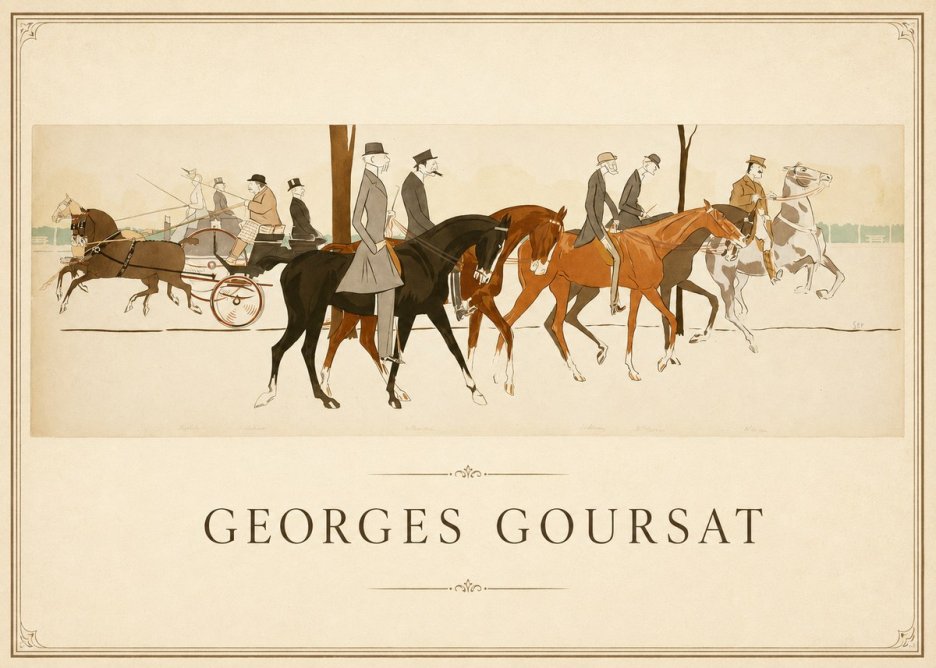 Georges Goursat Equestrian Promenade No1 - Affiche