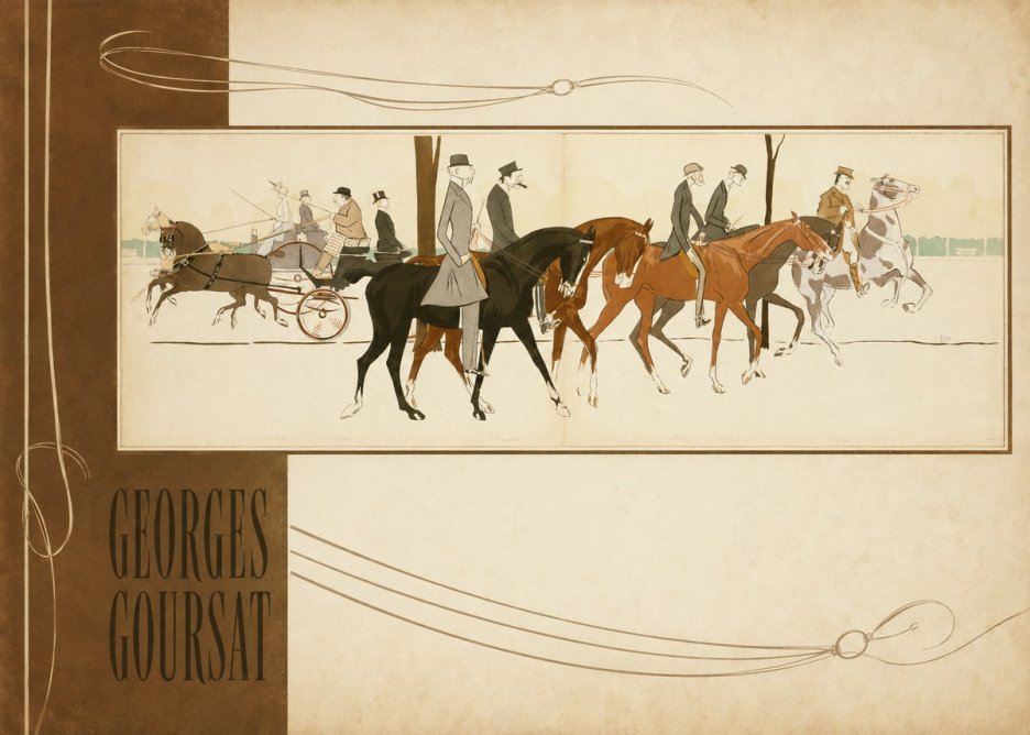 Georges Goursat Equestrian Promenade No2 - Affiche