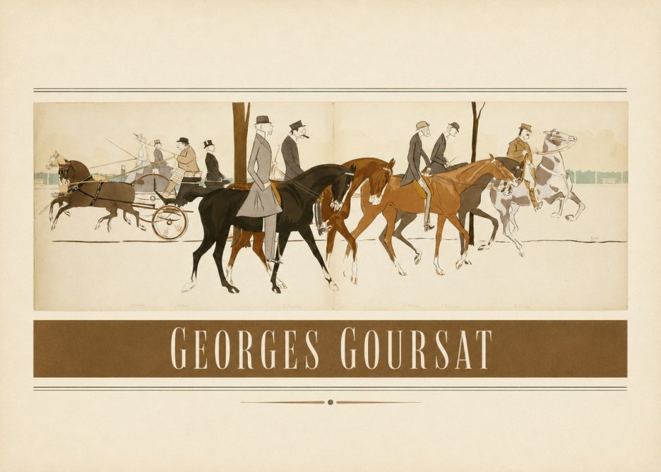 Georges Goursat Equestrian Promenade No4 - Affiche