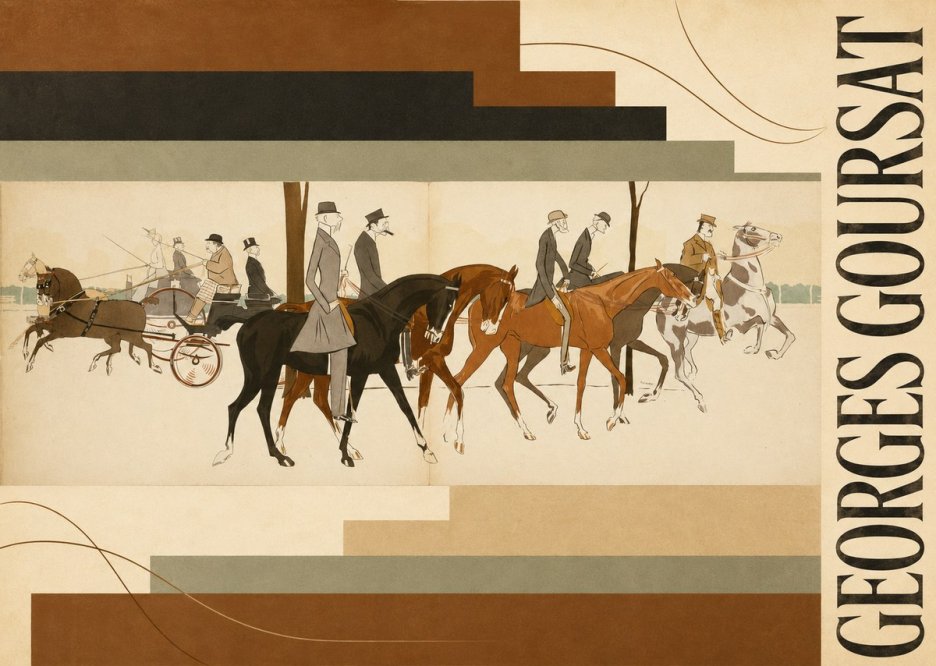 Georges Goursat Equestrian Promenade No6 - Affiche