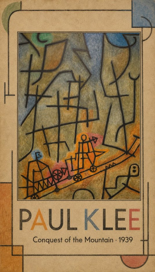 Paul Klee Conquest of the Mountain II No2 - Affiche