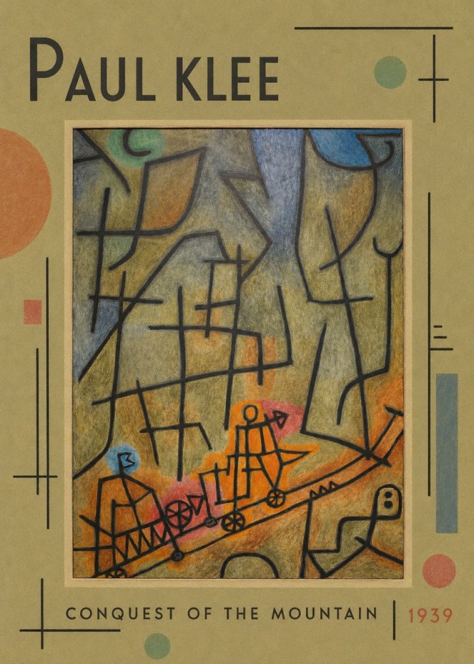 Paul Klee Conquest of the Mountain II No3 - Affiche