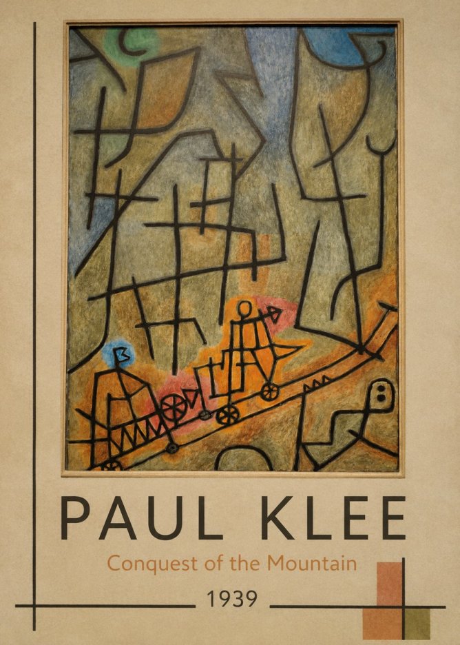 Paul Klee Conquest of the Mountain II No6 - Affiche