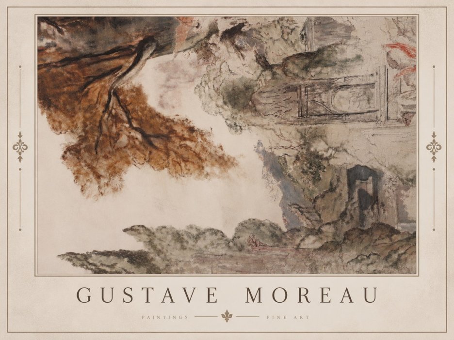 Gustave Moreau Architectural Study No3 - Affiche