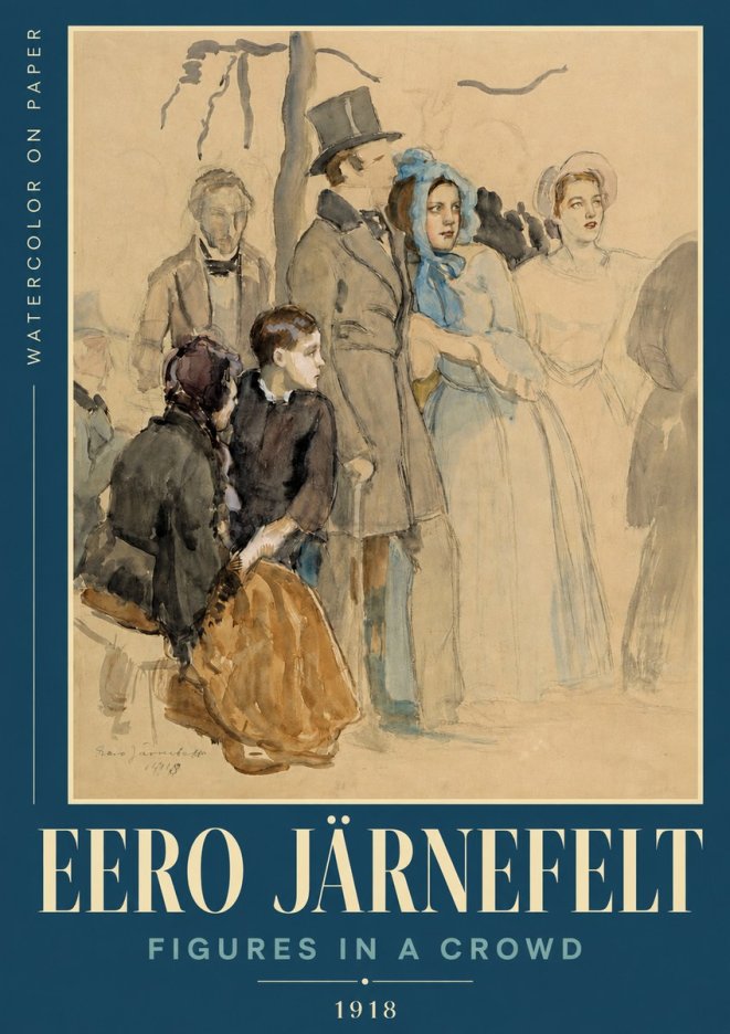 Eero Järnefelt Figures in a Crowd No3 - Affiche