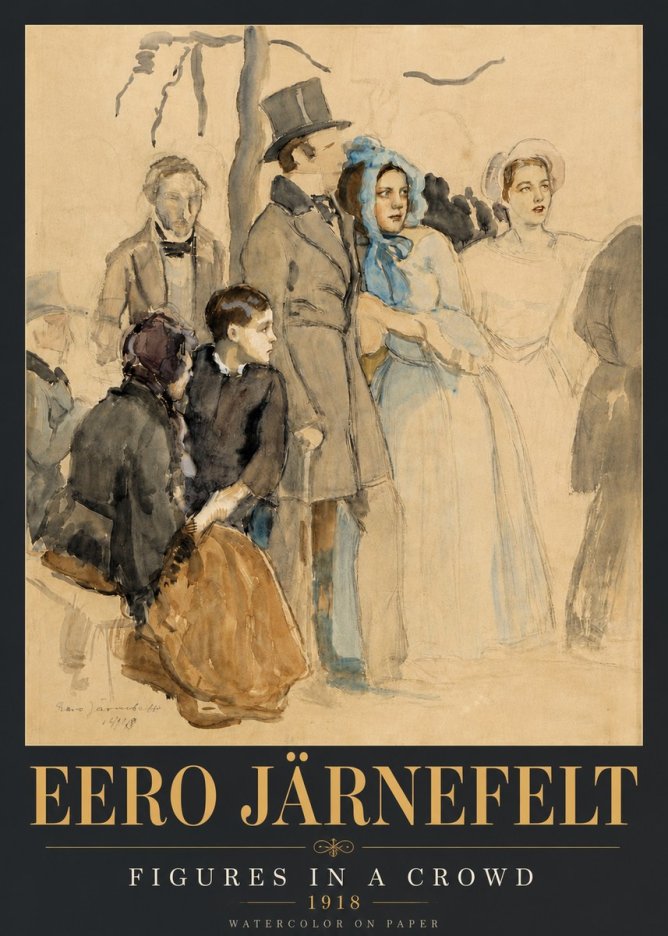 Eero Järnefelt Figures in a Crowd No6 - Affiche