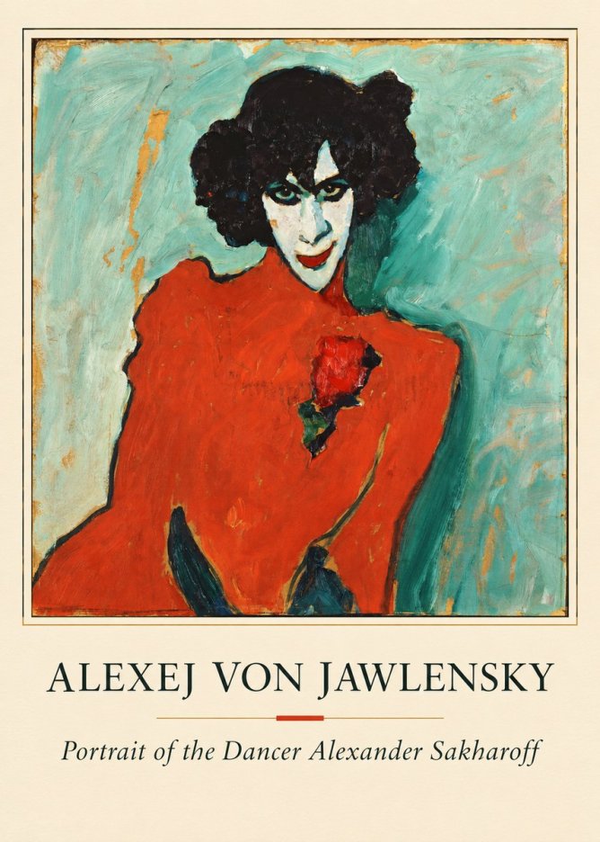 Alexej von Jawlensky Portrait of the Dancer Alexander Sakharoff No3 - Affiche