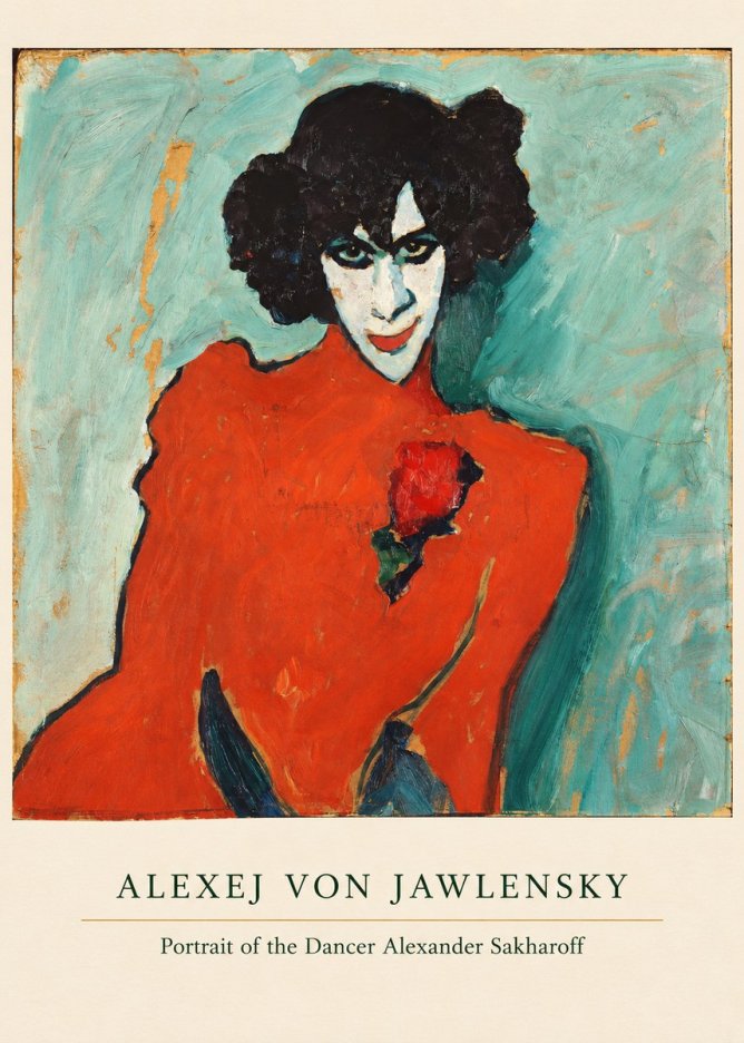 Alexej von Jawlensky Portrait of the Dancer Alexander Sakharoff No5 - Affiche