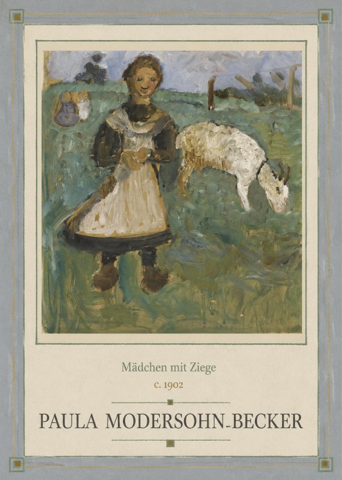 Paula Modersohn-Becker Mädchen Mit Ziege No1 - Affiche