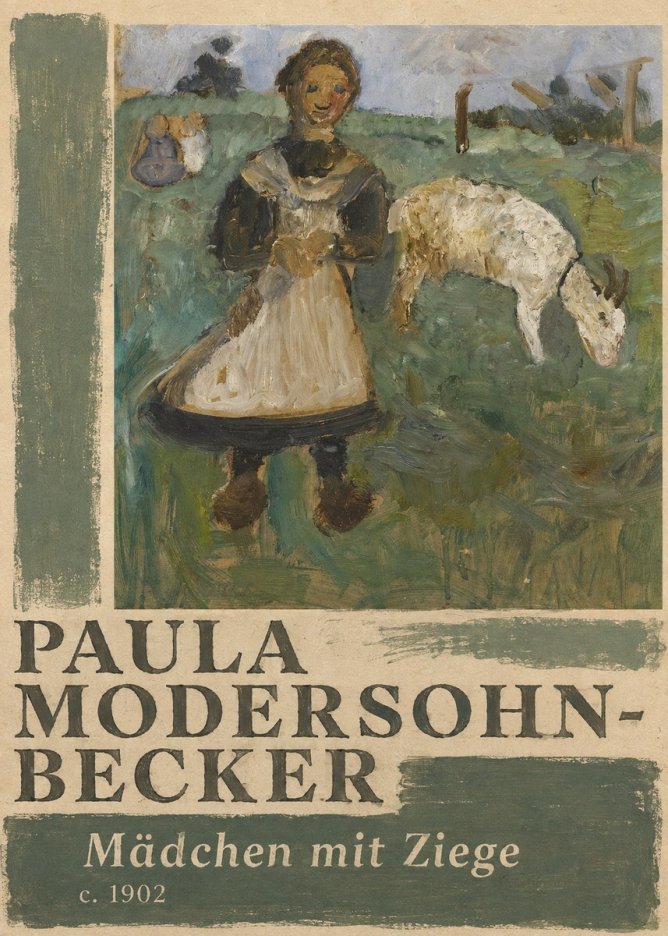 Paula Modersohn-Becker Mädchen Mit Ziege No2 - Affiche