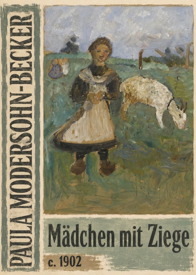 Paula Modersohn-Becker Mädchen Mit Ziege No4 - Affiche