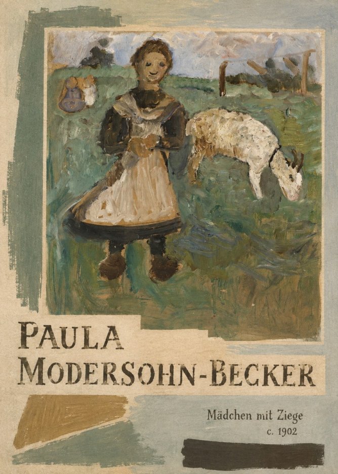 Paula Modersohn-Becker Mädchen Mit Ziege No5 - Affiche